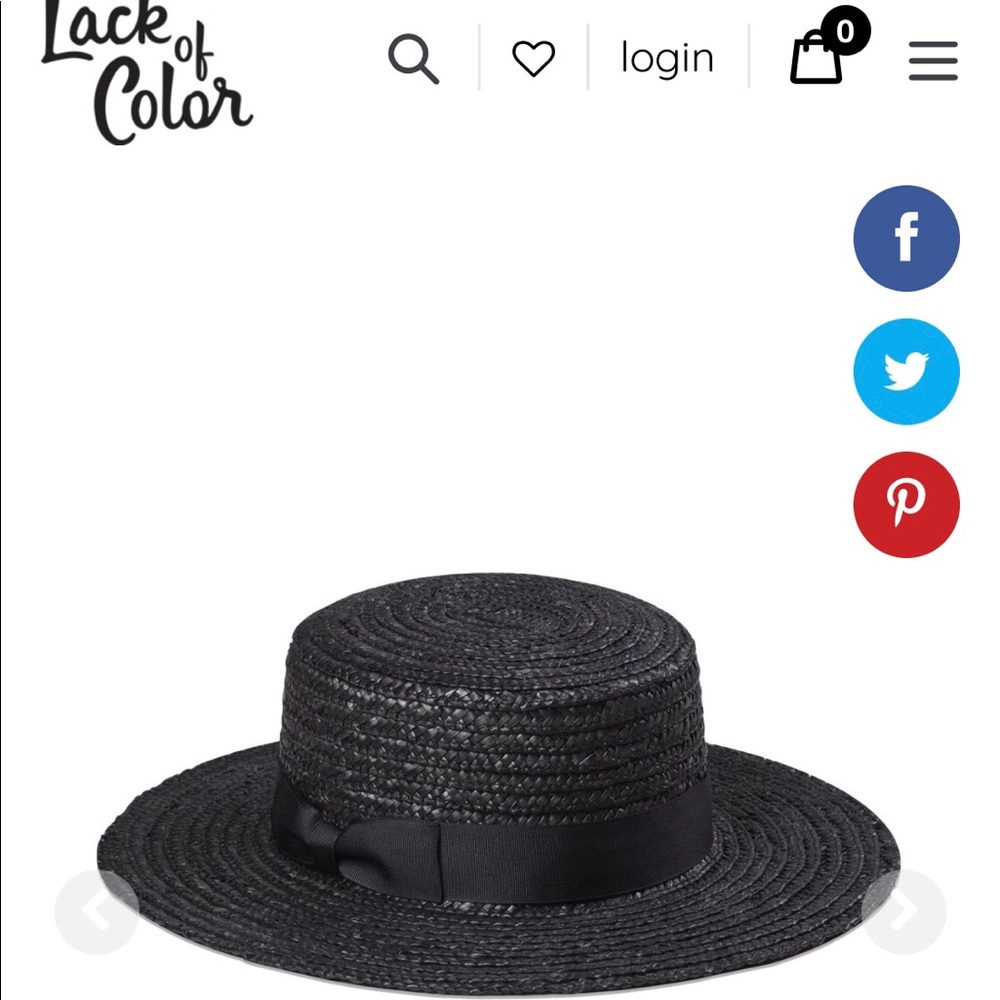 Lack of color Spencer Noir hat - M(57cm)